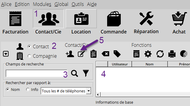 comment modifier une adresse mail d'un contact